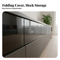 TV Cabinet Wear-Resistant Surface Short Throw Display Unit Cabinet Built-in Cable Management Modern Floor TV Console for Home Theater Enthusiasts