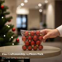 24 Pieces Miniature decoration sphere Set sparkling Finish Tree Trimming Mini Size