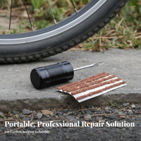 Quick Fix Portable Bike Tire Repair Tool Vulcanized Rubber Plugs Tubeless Tire Repair Kit Compact Design for Mountain Bikers, Road Cyclists