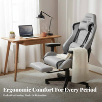 Reclinable spinerest Reclining Highspine Chair Adjustable Height Ergonomic Chair with Footrest robustDuty Base Gaming Seat Lumbar Support Pillow for Students, Home Users, Remote Workers, Dormitory, Study, Game Room, Bedroom