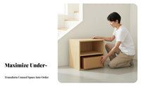 Modular Under Stairs Storage Unit DIY Design Cube Organizer Cabinet Easy Assembly Cube Storage Organizer Quick Installation for Students, Parents, Homeowners, Kids Room, Bedroom, Office, Closet