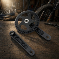 Crankset with 38T Chainring Square Taper 170mm Cycle Crankset Aluminum Alloy for Cyclists, Commuters, Road Bicycling, Folding Bikes