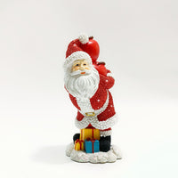 Christmas Santa Claus with Apple Resin Figurine