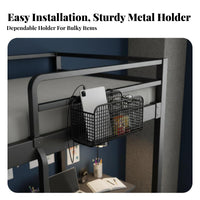 Bunk Bed Wire Basket Space Saving Hook-on Wire Basket Strong Load-Bearing for RV