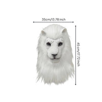 Realistic Lion Mask Theatrical Lion Headpiece Textured Full Head Mask Deluxe for Cosplayers, Halloween
