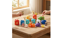 20 Pieces Educational Animal Matching Toy Colorful Number Matching Toy Learning Interactive for Toddlers, Playroom, Preschool
