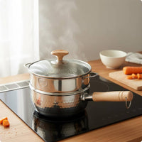 Thickened Body Japanese Milk Pot Even Heating Japanese Design Saucepan Lid Included for Home Cooking