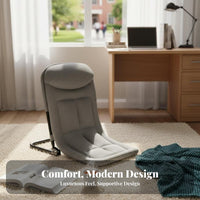 Multi-Functional Adjustable Bed Chair Thick Padding Adjustable Floor Lounger Ergonomic Design Lazy Sofa No Assembly Required for Students, Elderly, Dorm Room, Bedroom, Reading, Meditation