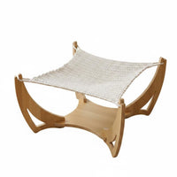 Cat Hammock Bed Crocheted Rope Elevated Cat Hammock Indoor Raised Cot for Cats