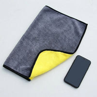Super Thick Coral Fleece Car Drying Towel and Microfibre Cloth, 420g Microfibre Towel for Detailing, Double-Sided Design for Car Wash, 30x40cm