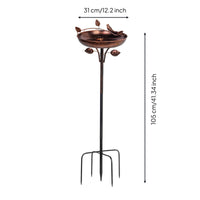 Vintage Bird Feeder Bowl Stand Freestanding Rustic Bird Bath Stand Yard Decoration Hummingbird Feeder Lawn Ornament for Garden