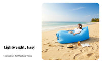 Quick Inflation Wind-Inflated Lazy Bag No Pump Needed Air Lounger Foldable Inflatable Couch Lightweight for Beachand Goers, Travelers, Beach, Camping, Travel, Poolside