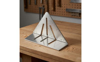 Flat Base Triangular Carpenter Square Engraved Markings Measuring Square Cutout Slots Layout Tool Metal for General Hardware Work