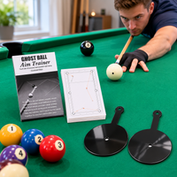 Billiard Aiming Practice Sticker for Eight-Ball and Nine-Ball, Imaginary Ball Training Aid for American and English Pool Tables