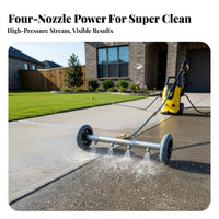 Changeable Spray Direction 2-in-1 Underbody Cleaner Replaceable Nozzles Car Chassis Washer Attachment Heavy-Duty Material for Patios, Decks