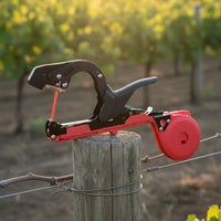 Includes Tapes and Staples Vine Tying Machine Upgraded Plant Tapener Red Vine Branch Tying Tool Time-Saving for Vineyard, Orchard, Nursery