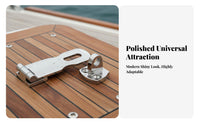 316 Stainless Steel Safety Hasp Saltwater Grade Hasp Latch Security Hardware Rustproof Mirror Polished Finish