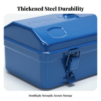 Portable Metal Tool Case Sturdy Hardware Storage Reinforced Bottom for Workshop
