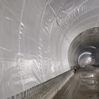 Ethylene-Vinyl Acetate Waterproof Membrane Sheet, for Tunnel Construction, Semi-Transparent White, New Material Synthetic Film, Structure Durability Assurance Sheet
