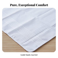White Cotton Handkerchief Absorbent Gender-Neutral Cotton Hand Towel Soft