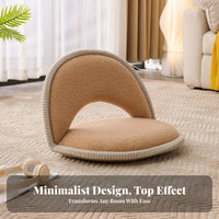 Foldable Design Adjustable Backrest Lounger Thickly Padded Adjustable Floor Lounger Thick Padding Lazy Sofa Multi-Purpose for Students, Meditators, Bay window seat, Bedroom, Lounging, Living Room