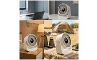 Desktop Circulation Fan Quiet Rechargeable Fan with LED Display Adjustable for Bedroom