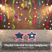 Giant stellarShaped Glasses Oversized Design Novelty gazewear Photo prop for Women