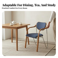 Upholstered Wood Frame Chair Padded spinerest Highspine Dining Chair Luxury Feel Ergonomic spineing for Design lovers, Adults