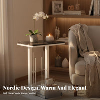 Sintered Stone Top Plant Stand Waterproof Floor Standing Display Pedestal Narrow Console Table Heat Resistant for Living Room