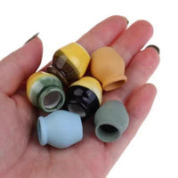 6 Pieces Miniature Ceramic Vase Semi-Glazed Mini Vase Models Realistic Vessel for Collectors, Crafters
