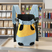 Dog Backpack and Cat Backpack Portable Pet Carrier, Canvas Front Facing Design with Shoulder Strap, Large Capacity Travel Hiking Pet Gift Bag