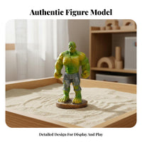 Resin Sand Tray Toy Muscular Man Figure Green Monster Miniature for Therapists, Psychologists, Sandplay Therapeutic Practice