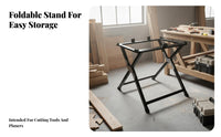 Foldable Miter Saw Stand Adjustable Support Arms Portable Saw Stand Quick Release Mounts Heavy Duty for Woodworkers, Contractors, DIY Enthusiasts, Woodworking, Job Site, Garage