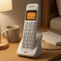 Charging Base Cordless Desk Phone Numeric Keypad Digital Desk Phone Function Keys Telephone Handset Speaker Grille
