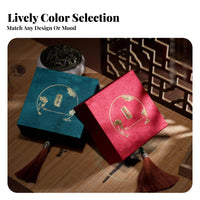 Chinese Design Jewelry Box Elegant Design Sliding Drawer Gift Box Decorative Keepsake Traditional Jewelry Organizer for Women, Bride, Gifting, Bedroom