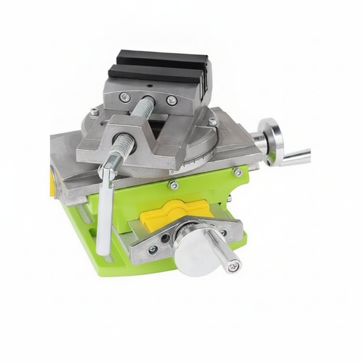 Adjustable Cross Slide Vise with Swivel Base Stable X-Y Axis Bench Vise Heavy-Duty Workbench Vice Clamp Long-Lasting for Diyers, Drill Press
