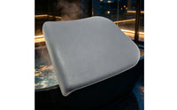 Bathtub Pillow with PU Finish Gray Bath Support Cushion Textured for Adults
