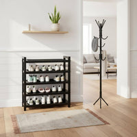 Space-Saving Design Padded Shoe Changing Stool Sturdy Metal Frame Padded Shoe Rack with Seat Soft Comfortable Cushion Entryway Bench Strong Load-Bearing for Apartment Dwellers, Homeowners, Families, Hallway, Mudroom, Bedroom, Closet