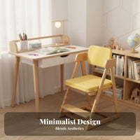 Ergonomic Design Wooden Adaptable Growth Chair Multi-Functional Adjustable Seat Multifunctional children's Furniture Long-Lasting for Students, Toddlers, Dining Room, Bedroom, Kitchen, Playroom