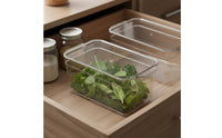 Stackable Fridge Organizer Space Saving Fridge Storage Bin Versatile Stackable Food Container for Meal Kitchen Organizers, Cabinet