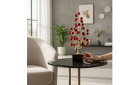 Crystal Grape Tree with Pedestal Tabletop Grape Tree Ornament Glossy Fruit Ornament for TV Cabinet