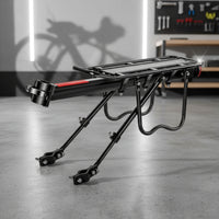 Tubular-Frame Rear Cycle Rack Reflective Rear Bike Rack Lightweight Bike Cargo Carrier Long-Lasting for Commuting