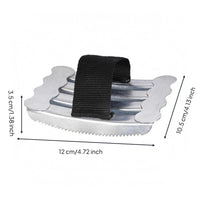 Metal Curry Comb Loose Hair Removal Horse Curry Comb Massage Feel Serrated Grooming Tool for Grooms, Equestrians, Barn