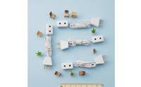 4 Pieces 1:12 Scale Dollhouse Connector Cable Easy Scene Wiring Dollhouse Lamp Power Supply Line Safe Use Miniature Light Connection Wire Long-Lasting Material