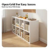 Freely Combinable Cube Storage Organizer Multipurpose Accessible Cube Bookcase Large Capacity Multi-Compartment Shelf Modern Design for Students, Homeowners, Office Workers, Dormitory, Living Room, Bedroom, Entryway