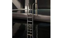 Pool Ladder with Handrail Surface Mount Stainless Steel Pool Ladder 4-Step for in-Ground Pools