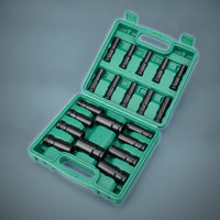 Socket Set with Case Long Deep Socket Set Vanadium Steel Tools for Mechanics, DIY Hobbyists, Garage, Workshop