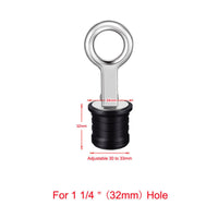 Rubber Bilge Plug Leakproof Seal Snap Handle Drain Plug Marine Hardware for Kayak, Yacht