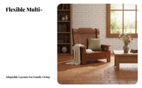 hardwood Wood Construction Carved Frame Couch configurable configuration Traditional living room design Room Furniture High spine supportrest Sofa Set Ergonomic comfort for Families, homeowners, Apartment Dwellers, Home, spaciousplanplan areas