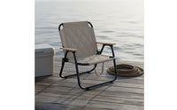Frog Outdoor Camp Chair 600D Oxford Material Portable Outdoor Chair Wooden Armrests Lightweight Folding Armchair for Backyard